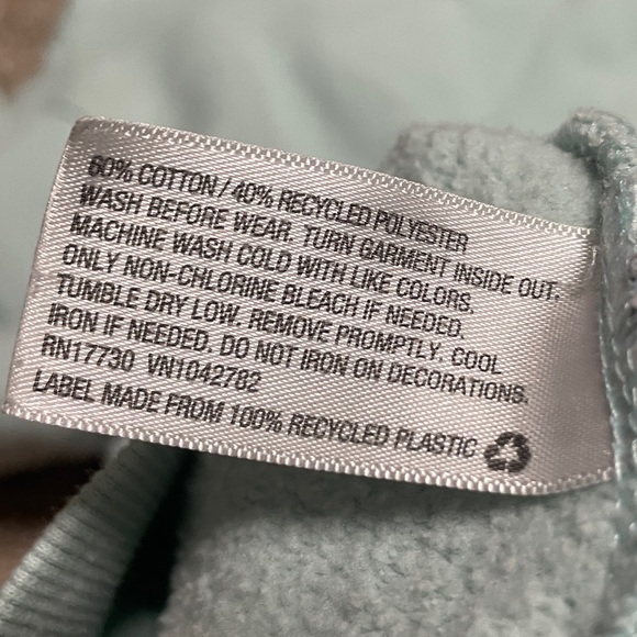 Cat & Jack Girl's Pullover Hoodie Blue “Optimist” In Rainbow Glitter Colors 7/8M - Picture 9 of 12